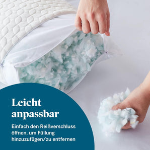 [RESIGILAT] LUCID Perna hibrida, spuma si fibra, 80x80, alba