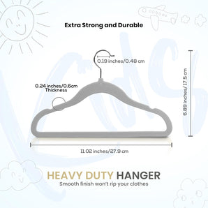 [RESIGILAT] Utopia Home Kids, Umerase catifea antiderapante 28 cm, gri, 50 bucati