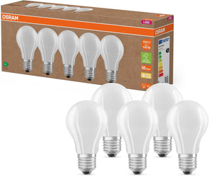 [RESIGILAT] Becuri LED Osram 5 buc A 100W alb cald E27 sticla mata