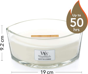 [RESIGILAT] Lumanare parfumata WoodWick ceai alb si iasomie 454g
