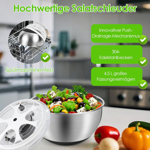 [RESIGILAT] Pulverizator salata inox, 4.5 l, cu capac, baza antiderapanta