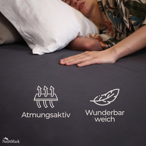 [RESIGILAT] Cearșaf plat GREEN MARK, bumbac 100%, gri antracit, 240x275 cm