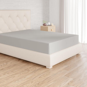 [RESIGILAT] Cearsaf pat elastic Amazon Basics 200x200 cm gri deschis