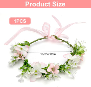 [RESIGILAT] Coroana flori par, papion caini, nunta, roz