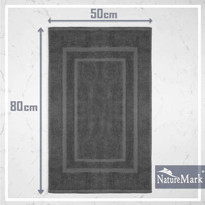 [RESIGILAT] NatureMark Set de 2 covorase de baie gri antracit 50x80 cm