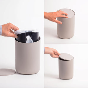 [RESIGILAT] Kazai Mini cos gunoi Tove, 1.5 l, antiderapant, Gri taupe