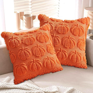 [RESIGILAT] Set 2 fete de perna decor dovleac, 40×40 cm, tematica de toamna