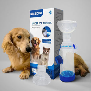 [RESIGILAT] Distantier inhalator pentru animale cu 2 masti respiratorii