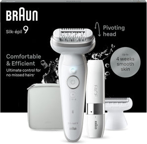 [RESIGILAT] Braun Silk-epil 9 epilator femei alb argintiu 9-341