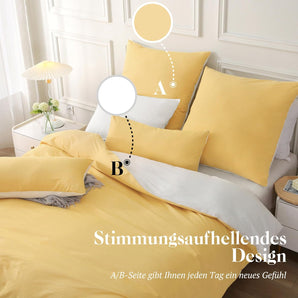 [RESIGILAT] Lenjerie pat SOULFUL bumbac galben 2 piese 155x220