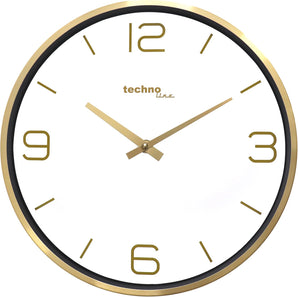 [RESIGILAT] Ceas perete Technoline, auriu, 4 inchi
