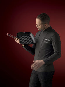 [RESIGILAT] Gratar Lagostina Linea Rossa 28 cm aluminiu negru