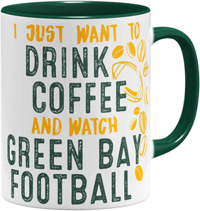 [RESIGILAT] OM3 Green Bay Coffee, Cana ceramica, 11oz 325ml, Verde
