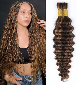 [RESIGILAT] Par cret natural pentru impletituri Boho 50 cm Maro Ombre