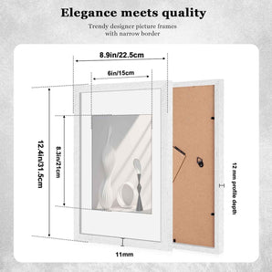[RESIGILAT] HIMEETIME Rame Foto, Pachet de 2, Alb, 21 x 30 cm