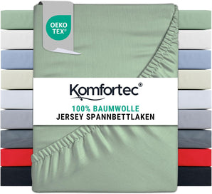 [RESIGILAT] Cearsaf Komfortec bumbac 180x200 cm verde moale si respirabil