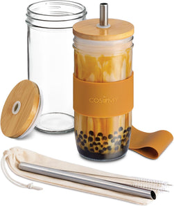 [RESIGILAT] Cana ceai Cosumy set 2 cani sticla 720ml reutilizabile