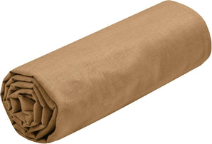 [RESIGILAT] Stof Cearsaf cu Elastic, 90 x 190 cm, 100% Bumbac, Curry