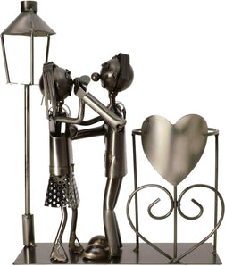 [RESIGILAT] Suport sticle, felinar lumina pastila, metal argintiu