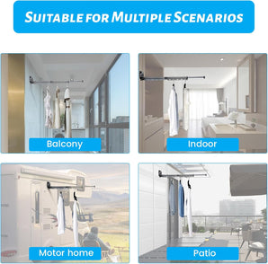 [RESIGILAT] Uscator haine retractabil, rotativ 360, negru