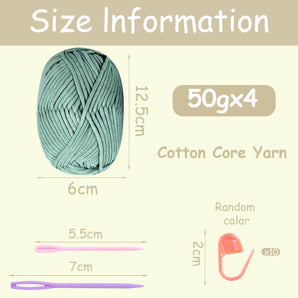 [RESIGILAT] Fir de crosetat Bumbac Lana Chenille Verde Sage 4X50g