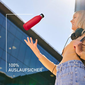 [RESIGILAT] Emsa Bludrop, 0.7 litri, etansa, otel inoxidabil, rosu inchis