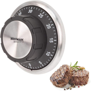 Westmark Kurzzeitmesser/Küchentimer, mechanisch, magnetisch, 1-60 Minuten, Edelstahl/Kunststoff, Redondo, Anthrazit/Silber, 10922260
