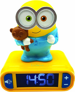 [RESIGILAT] Ceas alarma Minions Bob cu lumina si snooze, galben