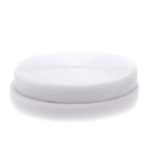 [RESIGILAT] Bandă TUKA cu cârlig și buclă pentru cusut, 12 m x 20 mm, albă, set 2 role (fleece + cârlig)