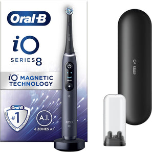 [RESIGILAT] Periuta electrica Oral-B iO 8, negru, 6 moduri, AI tracking, curatare avansata