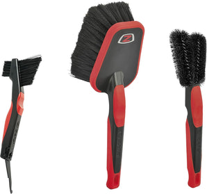 [RESIGILAT] Set ZEFAL curatat biciclete, 3 perii, negru/rosu