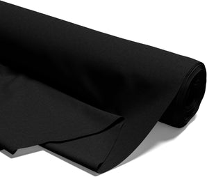 [RESIGILAT] Țesătură din bumbac 100% Oeko-Tex, 2 m x 160 cm, negru, respirabilă și lavabilă, ideală pentru cusut și proiecte DIY
