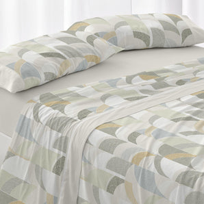 [RESIGILAT] Burrito Blanco Set lenjerie pat, 50% poliester, 50% bumbac, masliniu