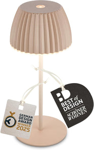 [RESIGILAT] Briloner Riffle Mini lampa masa LED fara fir bej 8.5 x 20 cm