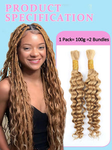 [RESIGILAT] Par uman ondulat pentru impletituri 40cm 100g #27 blond
