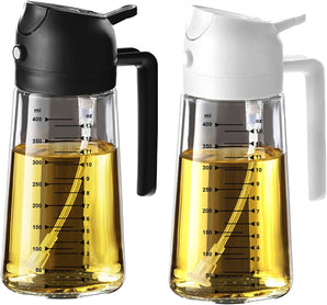 [RESIGILAT] Pulverizator ulei 16oz 2-in-1 negru si alb 470ml