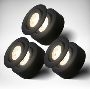 [RESIGILAT] BKLicht Set 3 Spoturi LED 2 in 1, Montare Suprafata, Negru