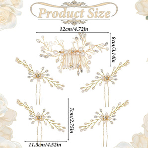 [RESIGILAT] Cleme par U cristale perle flori accesorii nunta