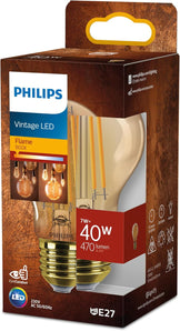[RESIGILAT] Lampa Philips LED E27 aurie, 40W, alb cald, decorativa