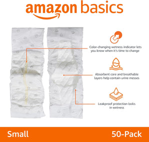 [RESIGILAT] Scutece caini masculi Amazon Basics, S, 50 bucati