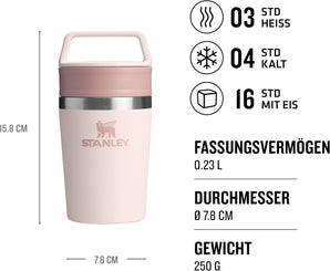 [RESIGILAT] Cana termo Stanley Cafe 0.23L Rose Quartz transport usor