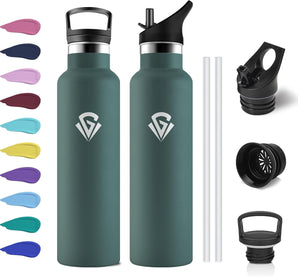 [RESIGILAT] Termos 750 ml, sticla etansa cu pai, izolata vid, fara BPA