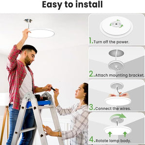 [RESIGILAT] Plafoniera LED Zemty 9 inch 24W cu 3 culori pentru bucatarie.
