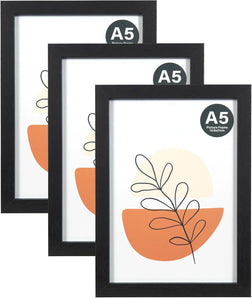 [RESIGILAT] KAIWIN Rama foto A5, Set 3 rame, Negru, Verticala/Orizontala