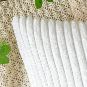 [RESIGILAT] EMEMA, fete de perna catifea, 45x45 cm, alb, pachet 2