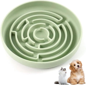 [RESIGILAT] Bol anti-inghitire, hranitor lent pentru caini, Matcha Green