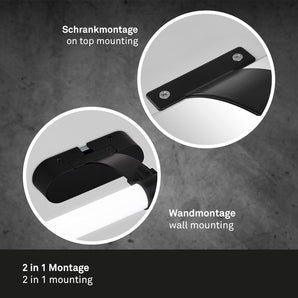 [RESIGILAT] BRILONER LED Lampa Oglinda Baie, 6W, IP44, Neagra, 40 cm