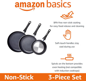 [RESIGILAT] Tigaie Amazon Basics set 3 piese antiaderent negru