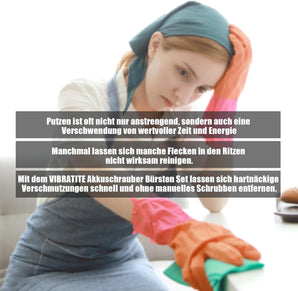 [RESIGILAT] Set perii curatare Vibratite, 20 piese, accesorii pentru bormasina, alb