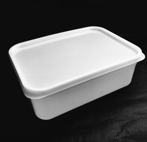 [RESIGILAT] Recipient pentru înghețată, ACME, plastic cu capac 2 litri, set 10 bucăți